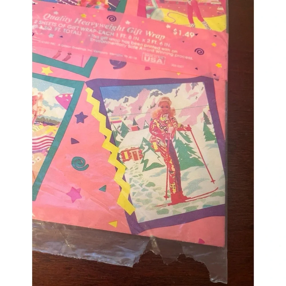 Vintage‎ Barbie and The Little Mermaid Cleo Gift Wrapping Paper